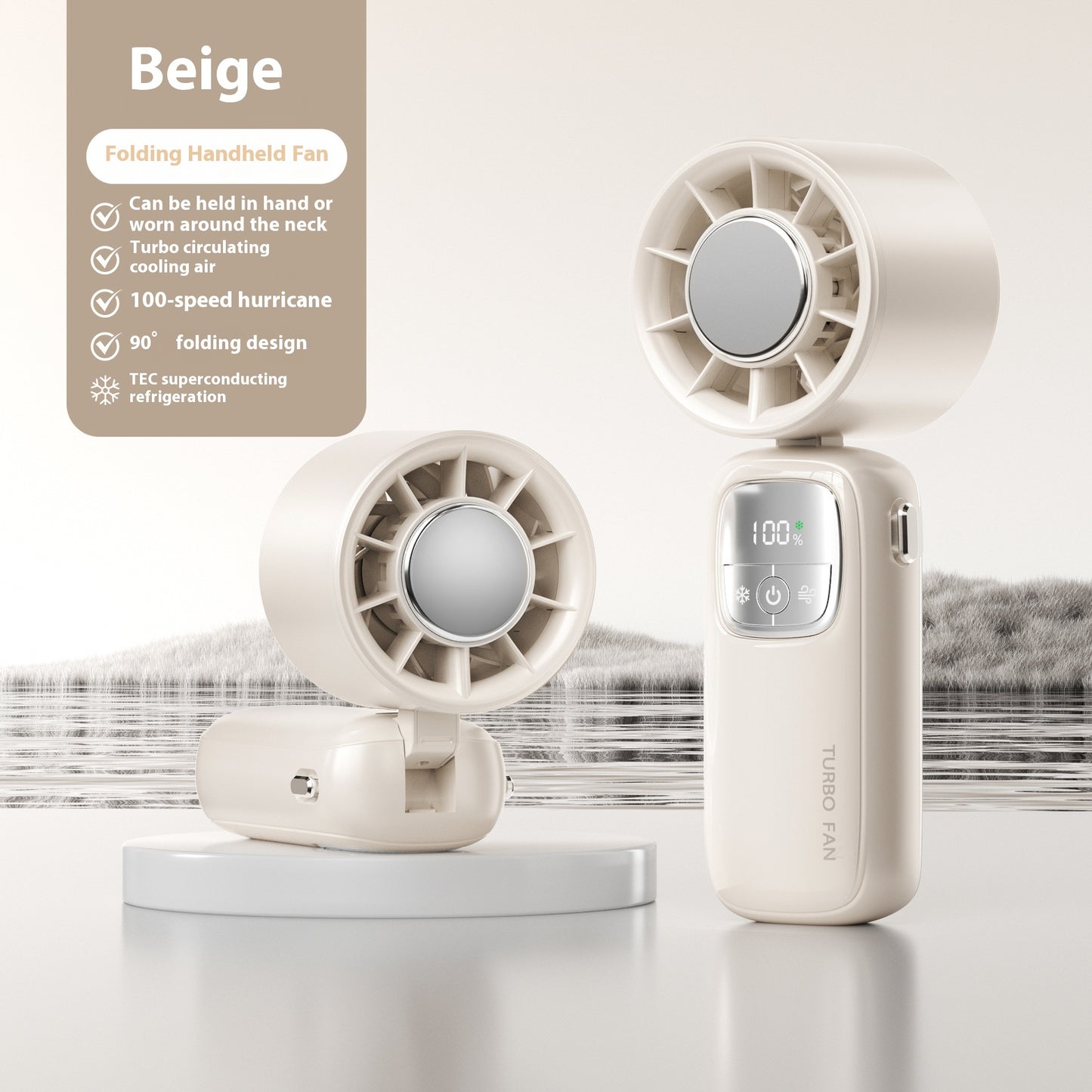 Refrigeration High-speed Handheld Fan Usb Outdoor Portable Folding Mini Fan