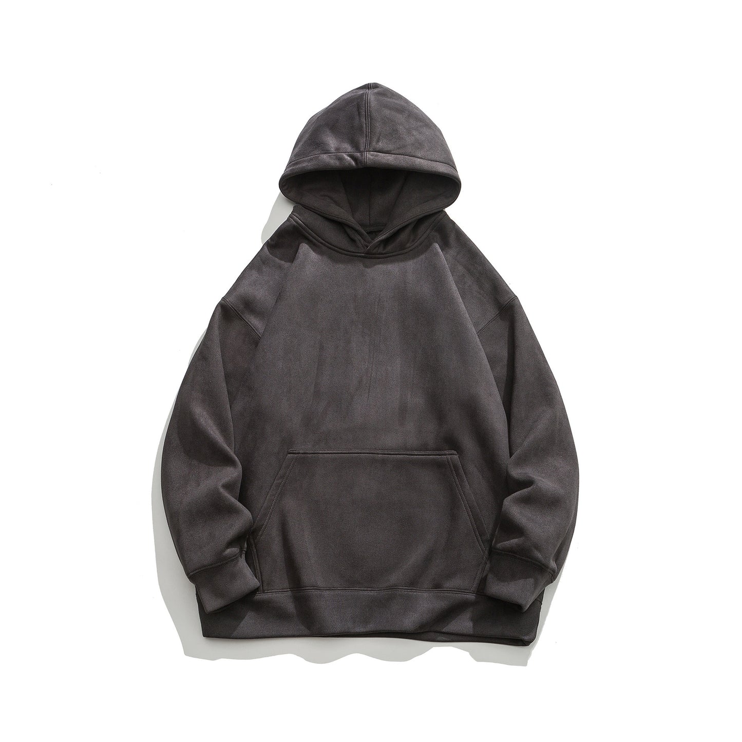 Sixmilude Suede No Hat Rope Hooded Sweater For Men