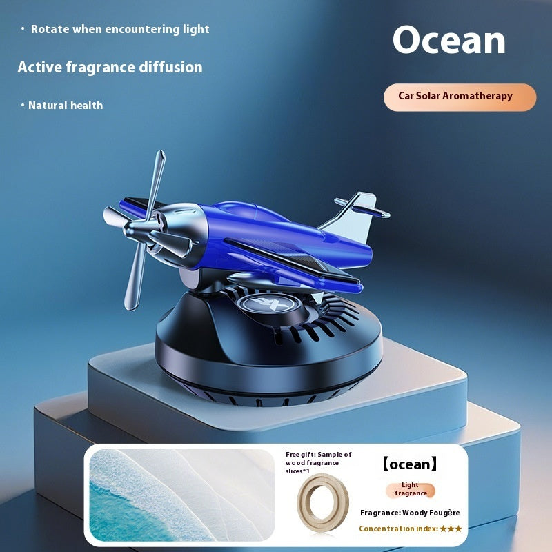 Rotating Solar Power Vehicle Perfume Holder Decoration Ornaments