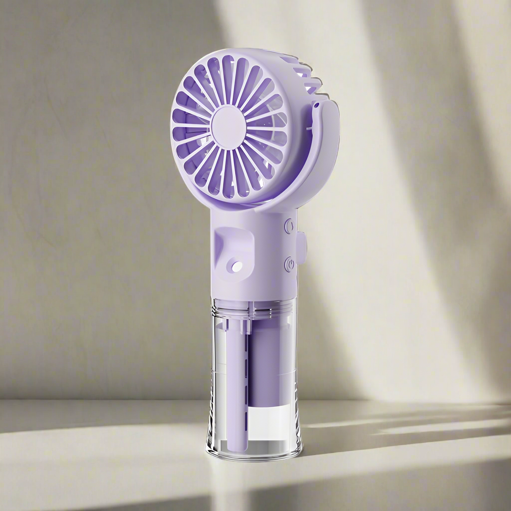 Portable Handheld Spray Fan 4-Speed Water Spray Mist Fan Summer Cooling Artifact USB Charging Summer Supplies Outdoor Mini Fan