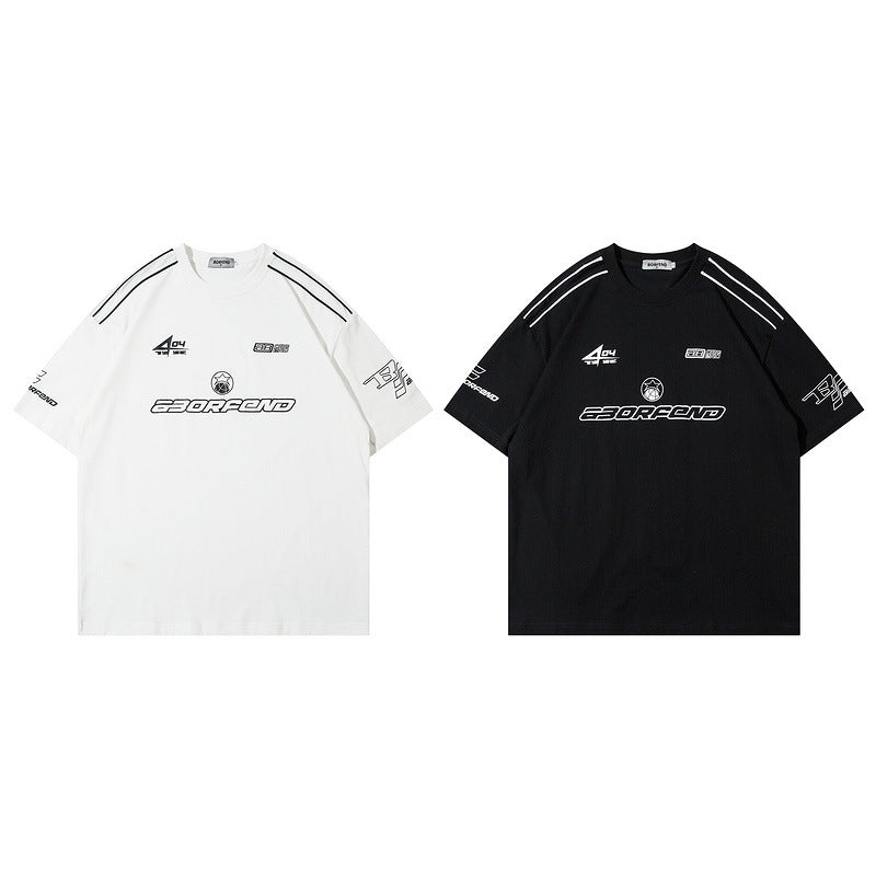 American High Street Graphic Cotton T-Shirt – Casual Streetwear Tee
