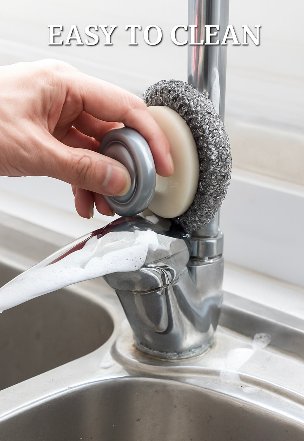 Stainless Steel Wool Scrubber, Scrubbing Scouring Pad, Steel Wool Scrubber For Kitchens, Bathroom And Kitchen Pots, Pans, Sink