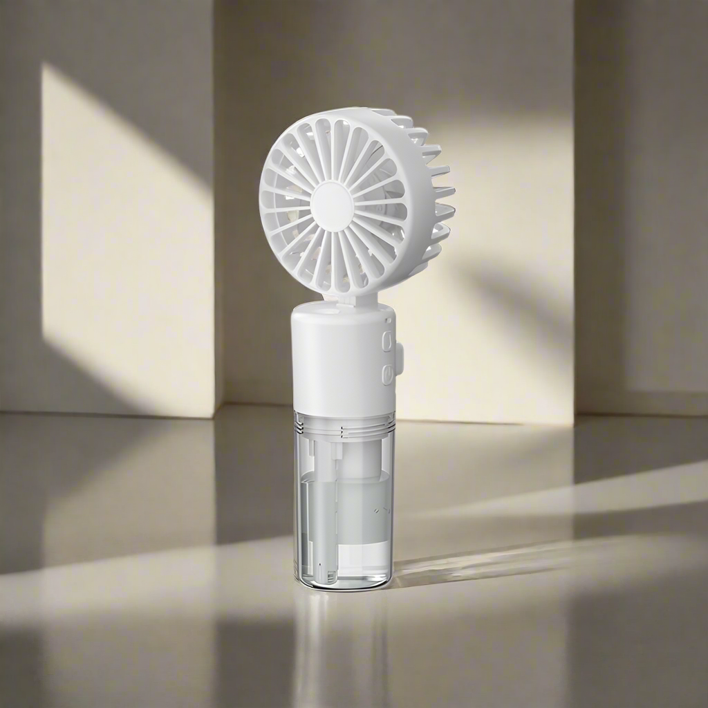 Portable Handheld Spray Fan 4-Speed Water Spray Mist Fan Summer Cooling Artifact USB Charging Summer Supplies Outdoor Mini Fan