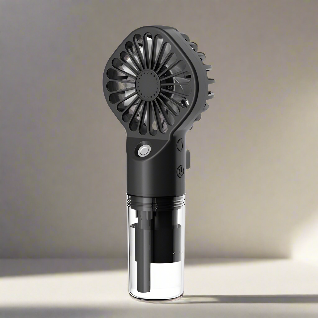 Portable Handheld Spray Fan 4-Speed Water Spray Mist Fan Summer Cooling Artifact USB Charging Summer Supplies Outdoor Mini Fan