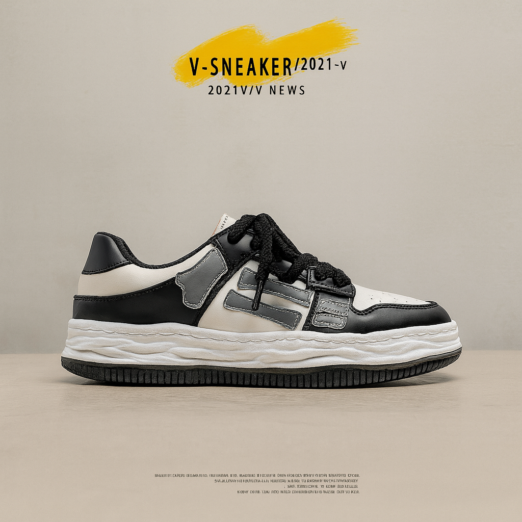 Reflective Bone Retro Sneakers Men