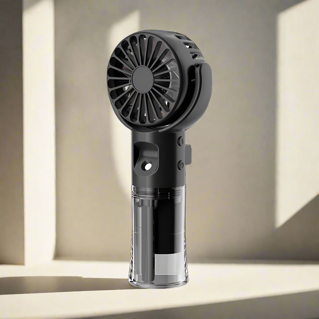 Portable Handheld Spray Fan 4-Speed Water Spray Mist Fan Summer Cooling Artifact USB Charging Summer Supplies Outdoor Mini Fan