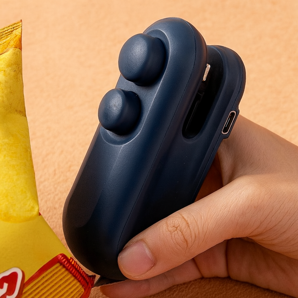 Chip Bag Sea Sealing Machine Handheld Sealer Portable Sealer USB Rechargeable For Food Storage Clip Bag Kitchen Gadgets