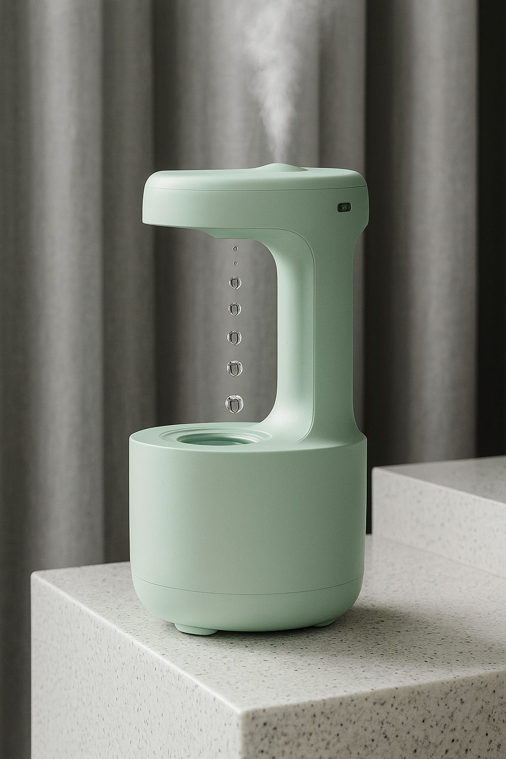 Bedroom Anti-Gravity Humidifier With Clock Water Drop Backflow Aroma Diffuser Large Capacity Office Bedroom Mute Heavy Fog Household Sprayer