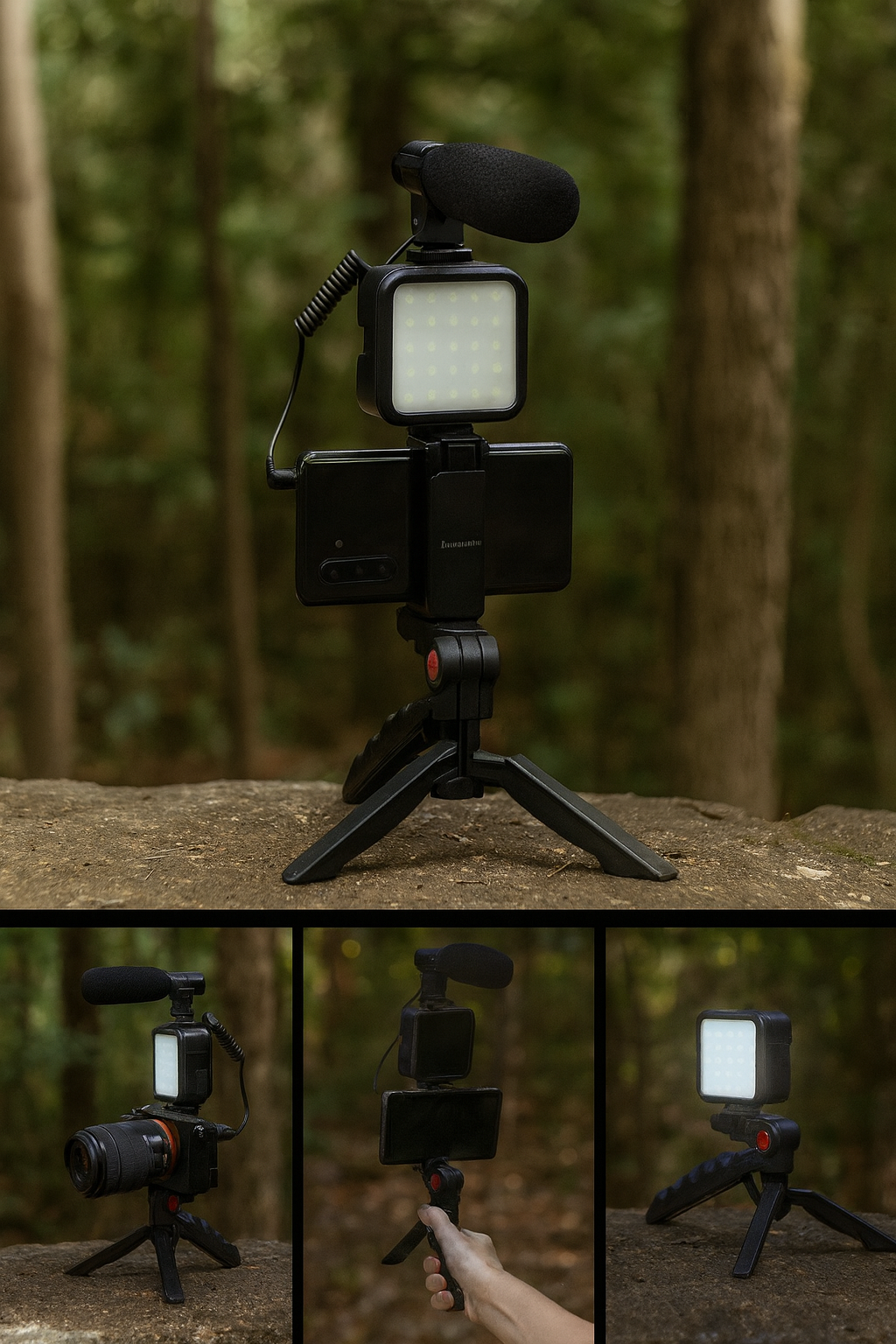Compatible with Apple, Profession Vlog Tripod Kit Vlogging Photography With Smartphone Video Studio