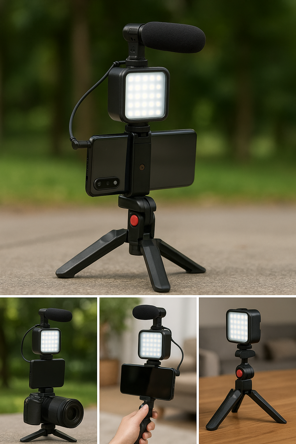 Compatible with Apple, Profession Vlog Tripod Kit Vlogging Photography With Smartphone Video Studio