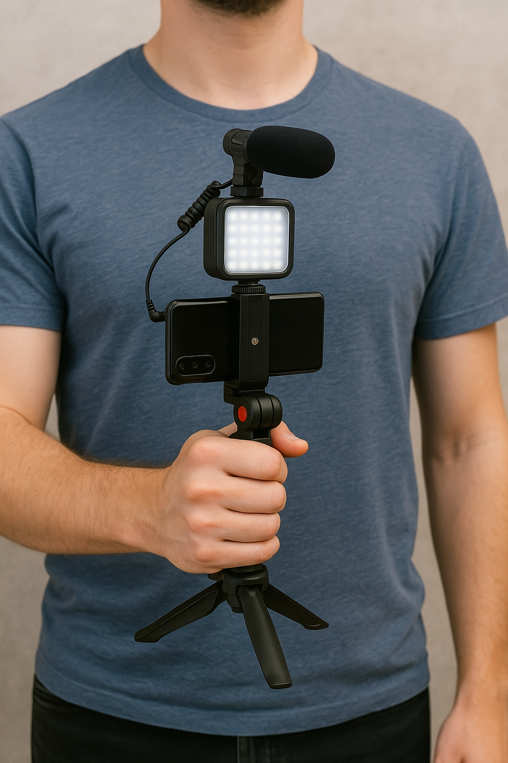Compatible with Apple, Profession Vlog Tripod Kit Vlogging Photography With Smartphone Video Studio