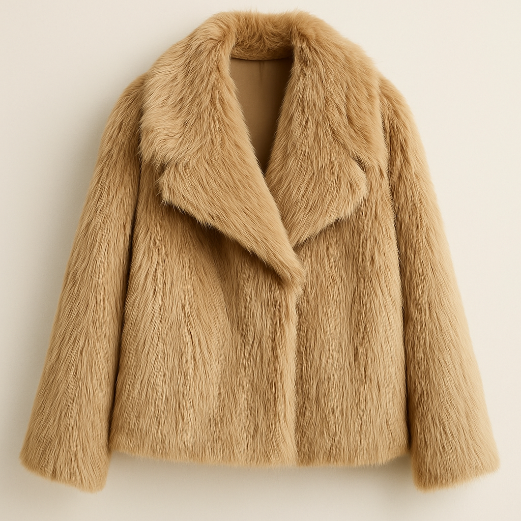 Winter Plush Coat Fashion Warm Thicken Fluffy Lapel Jacket Outwear Casual Long Sleeve Tops Womens Clothing