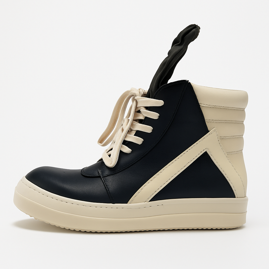 Sixmilude Men’s Genuine Leather High-Top Sneakers