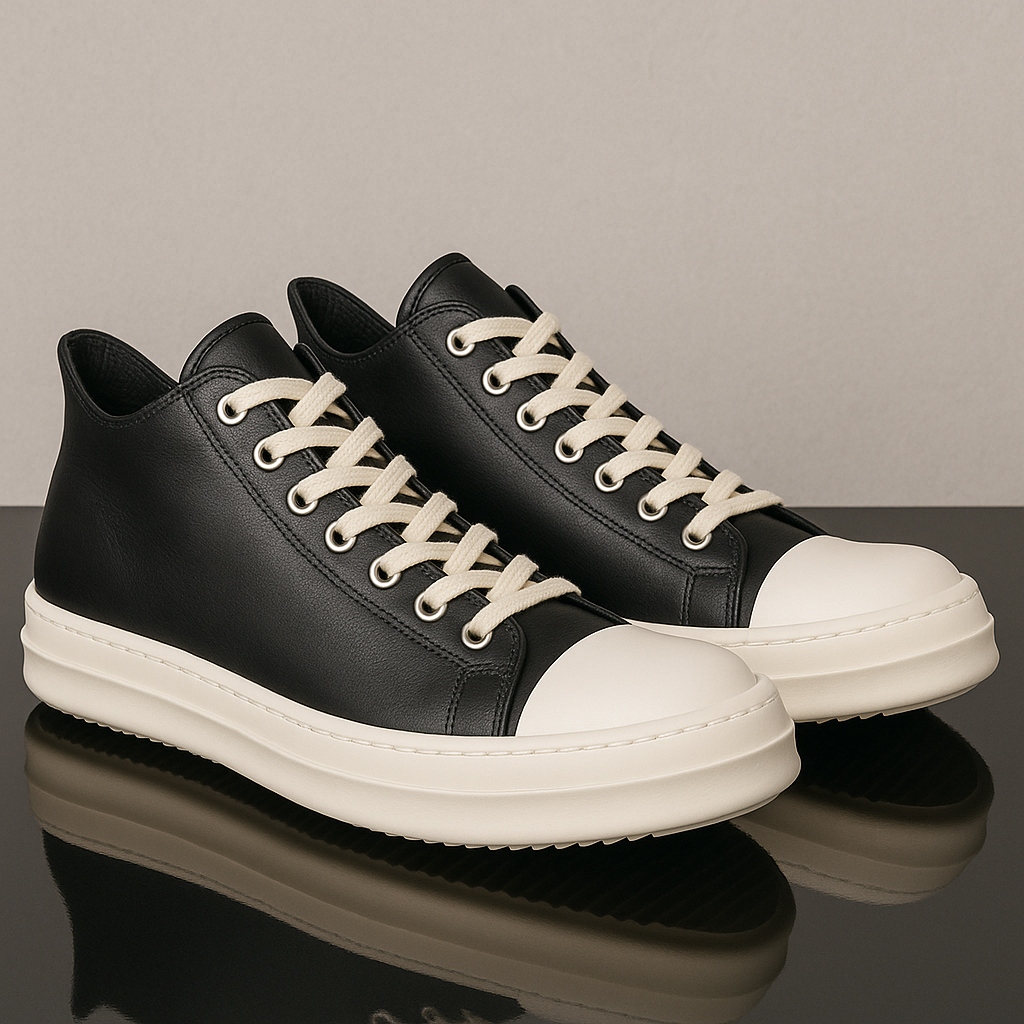 Men's Low Top Sneakers Leather Casual