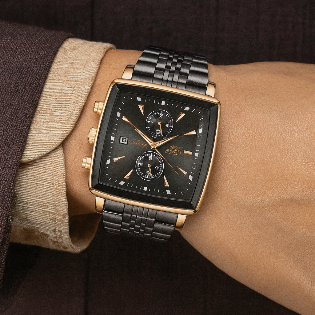 Business Personality Large Dial Square Watch Men