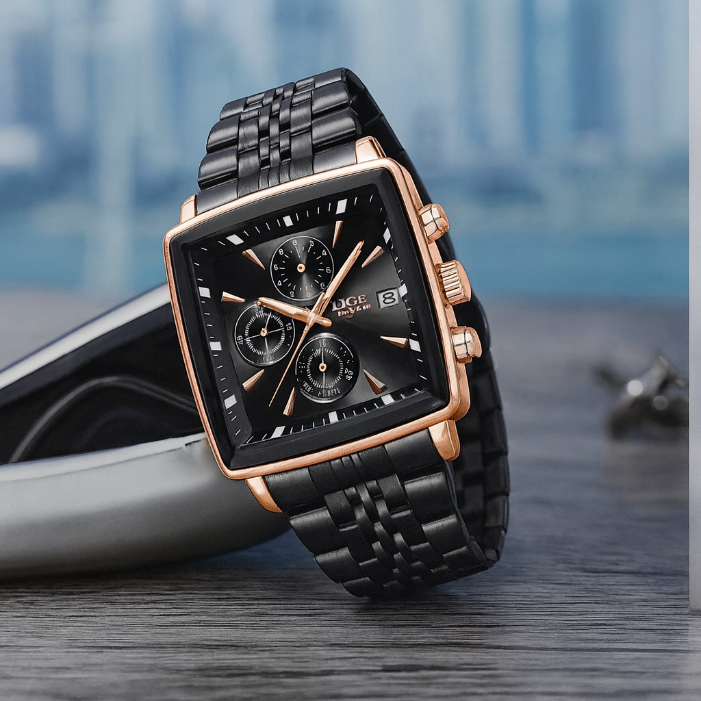 Business Personality Large Dial Square Watch Men