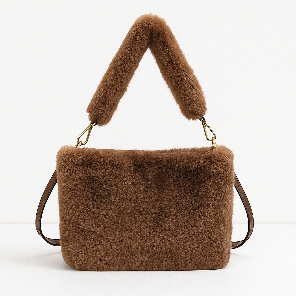Faux Fur Rabbit Plush Shoulder Crossbody Bag