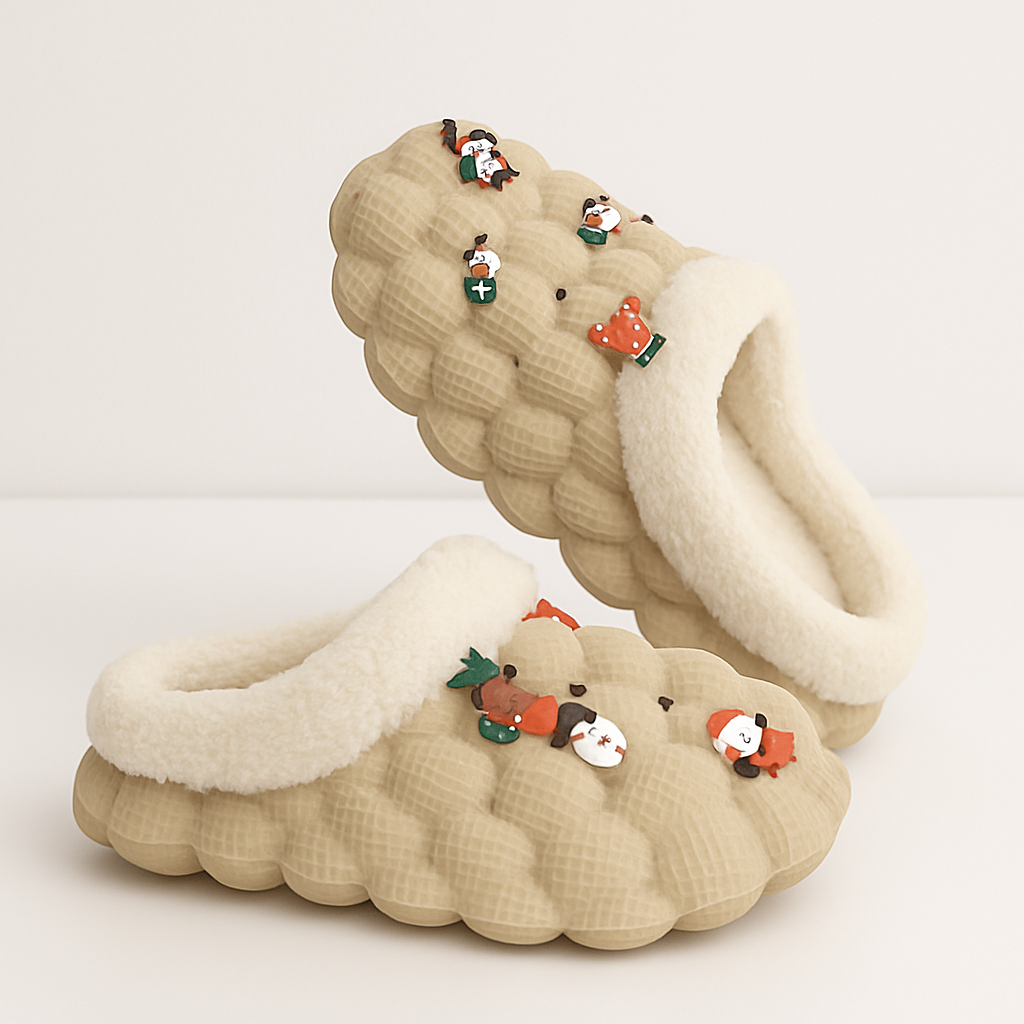 Sixmilude Winter Cloud Clogs – Warm Plush Lining, Outdoor-Ready Comfort