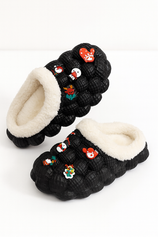 Sixmilude Winter Cloud Clogs – Warm Plush Lining, Outdoor-Ready Comfort