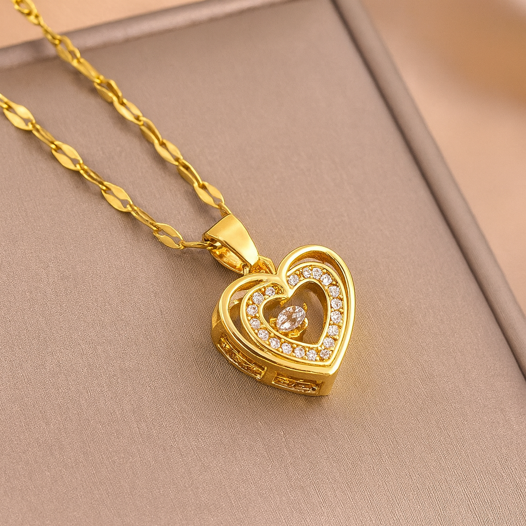 Sixmilude Double-layer Love Necklace