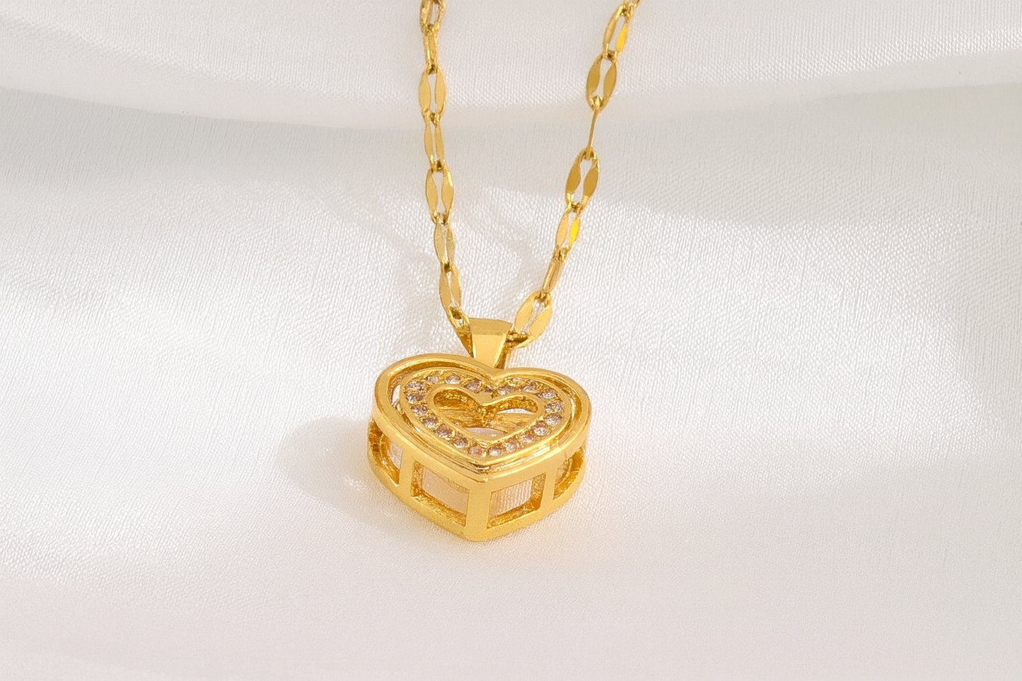 Sixmilude Double-layer Love Necklace