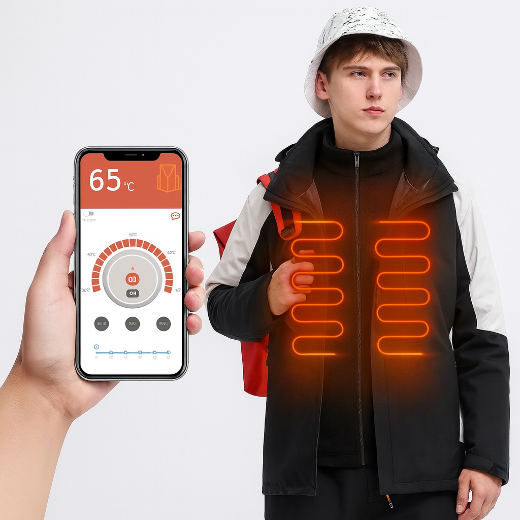 Sixmilude Smart Heating Shell Jacket Couple Winter