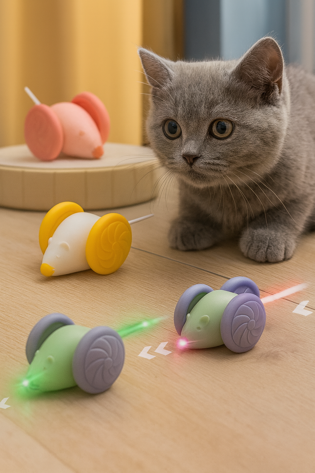 Sixmilude Mouse Toy USB Rechargeable Luminous Electric