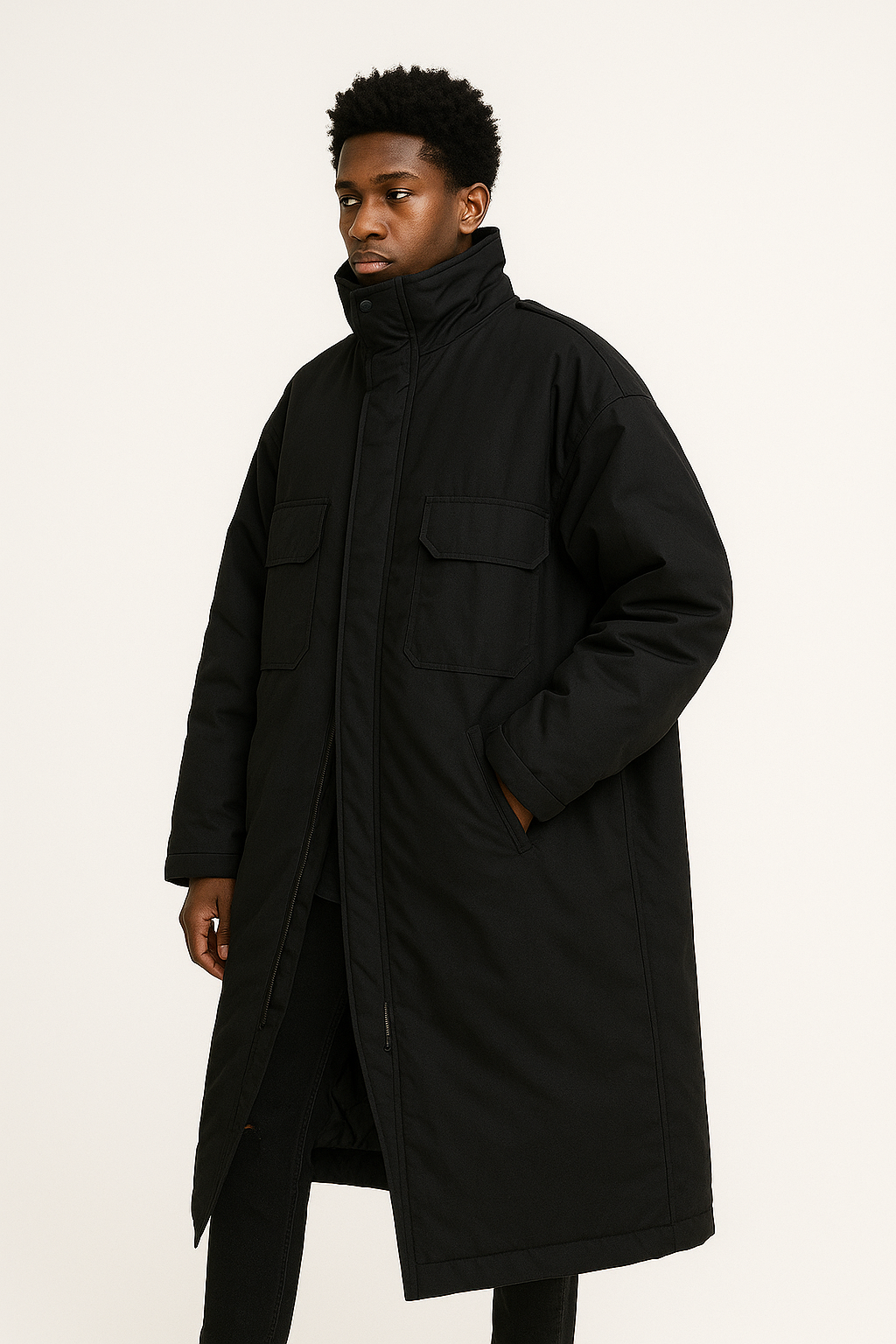 Sixmilude Stand-up Collar Windproof Padded Men's Jacket