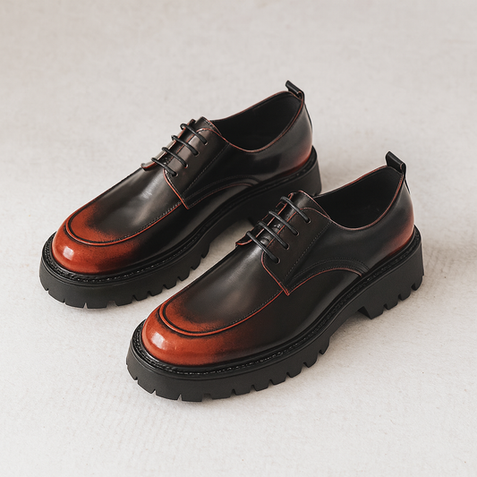 Sixmilude Platform Leather Shoes