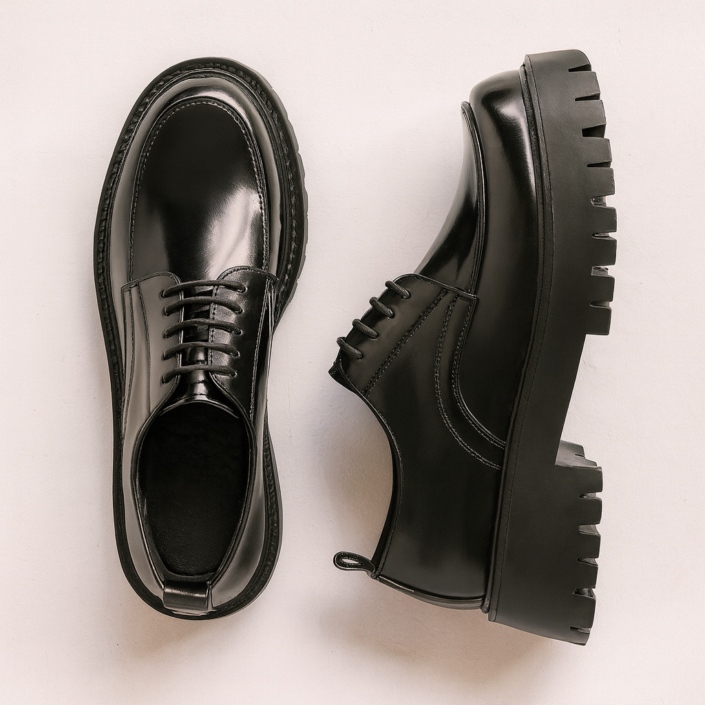 Sixmilude Platform Leather Shoes