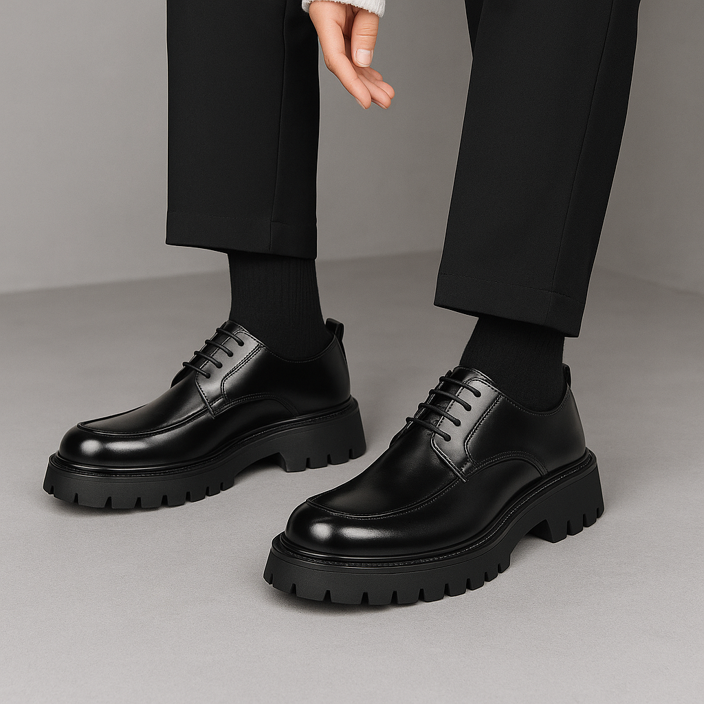 Sixmilude Platform Leather Shoes