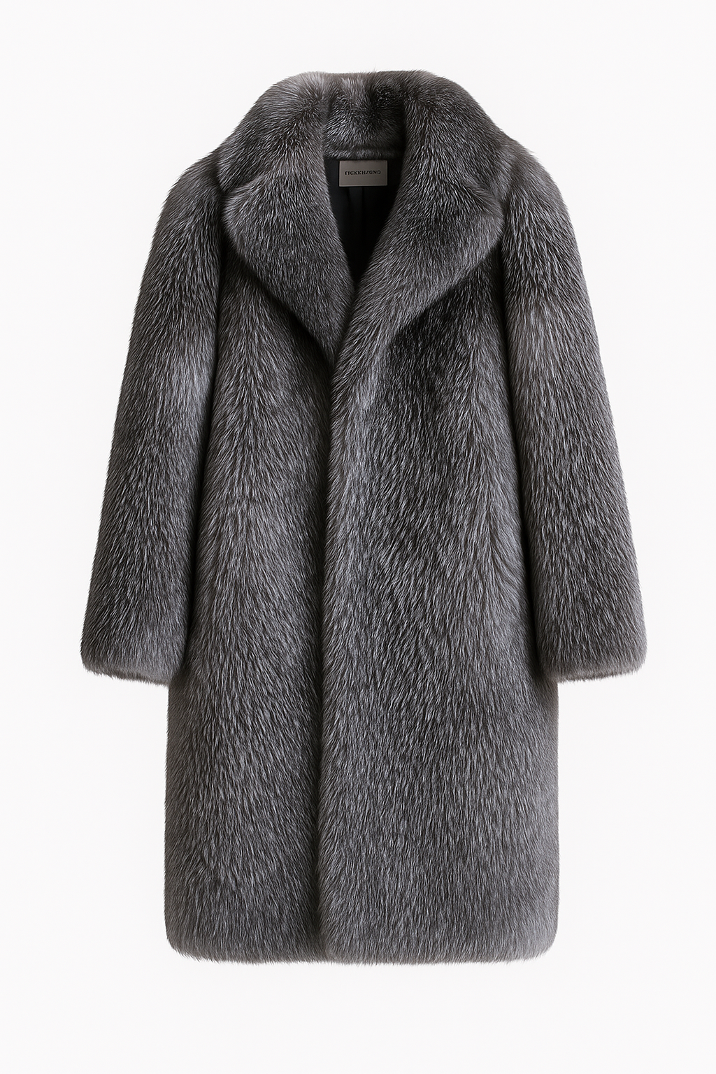 Sixmilude Men's Long Warm Mink Silver Fur Coat