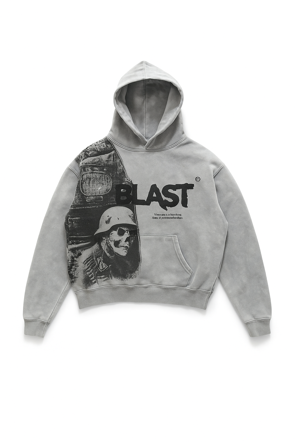 Sixmilude Casual Letter Explosion Print Hoodie Men Harajuku Vintage