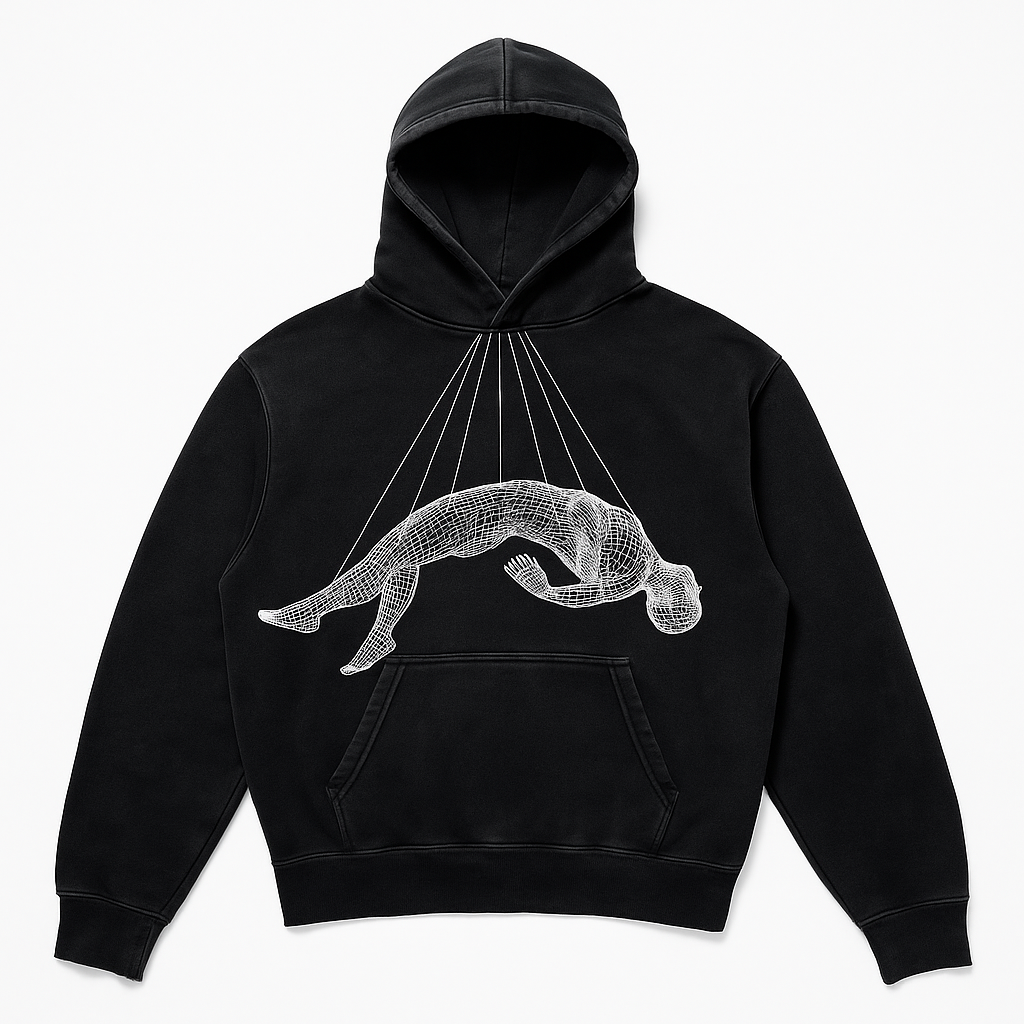 Sixmilude Casual Letter Explosion Print Hoodie Men Harajuku Vintage