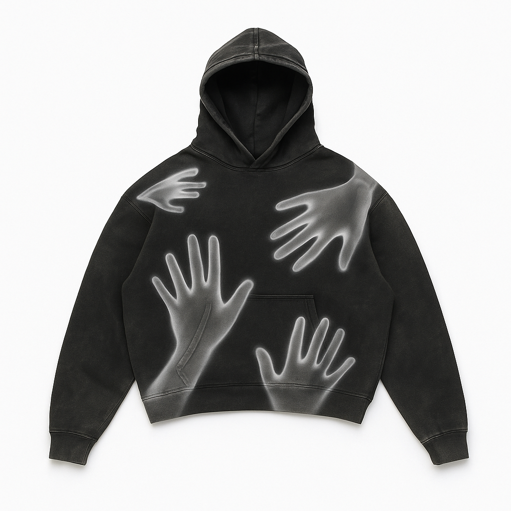 Sixmilude Casual Letter Explosion Print Hoodie Men Harajuku Vintage