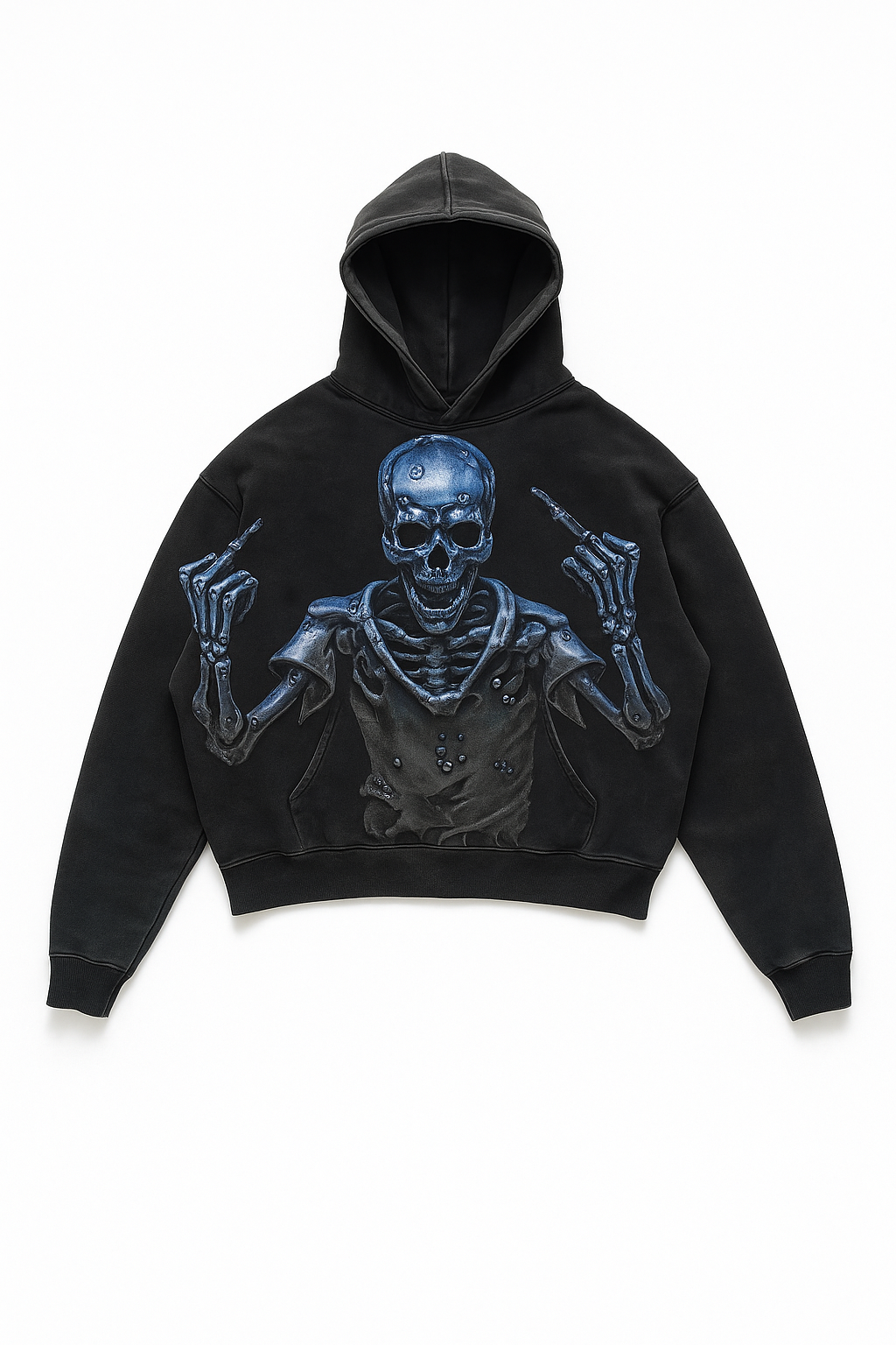 Sixmilude Casual Letter Explosion Print Hoodie Men Harajuku Vintage