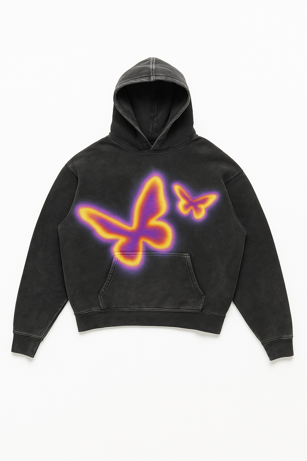 Sixmilude Casual Letter Explosion Print Hoodie Men Harajuku Vintage