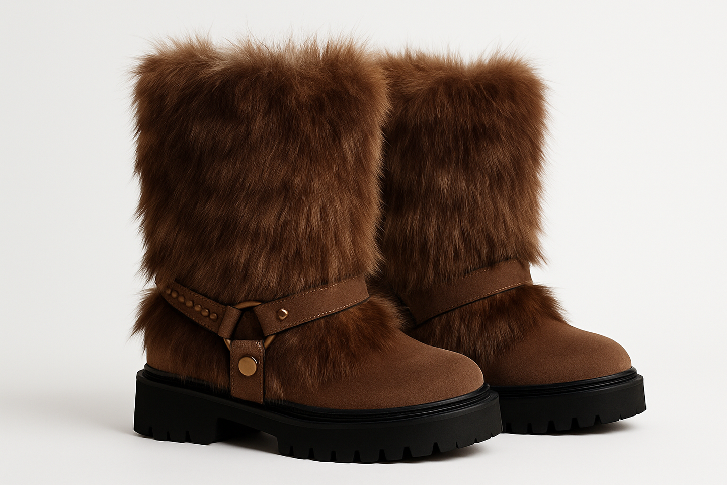 Sixmilude Winter Warm Furry Anti-slip Snow Boots For Women
