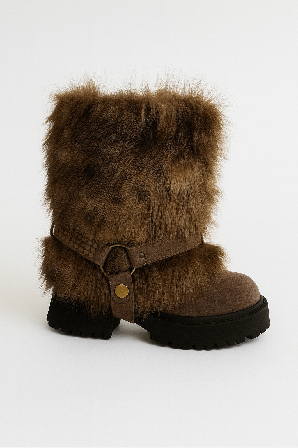 Sixmilude Winter Warm Furry Anti-slip Snow Boots For Women