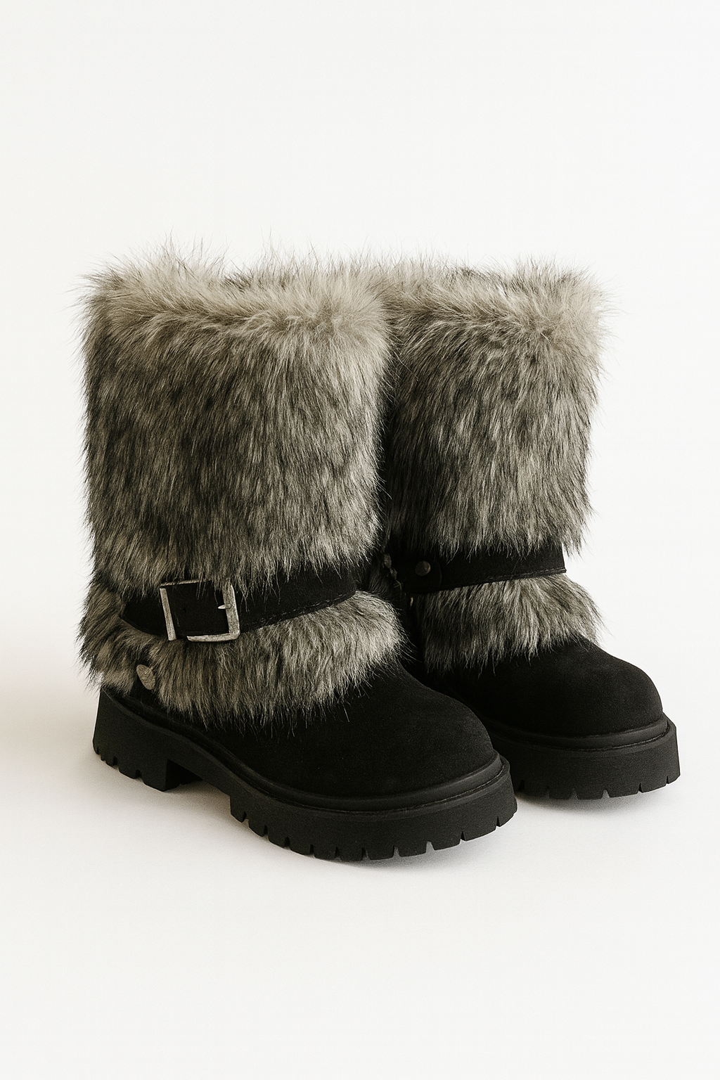 Sixmilude Winter Warm Furry Anti-slip Snow Boots For Women