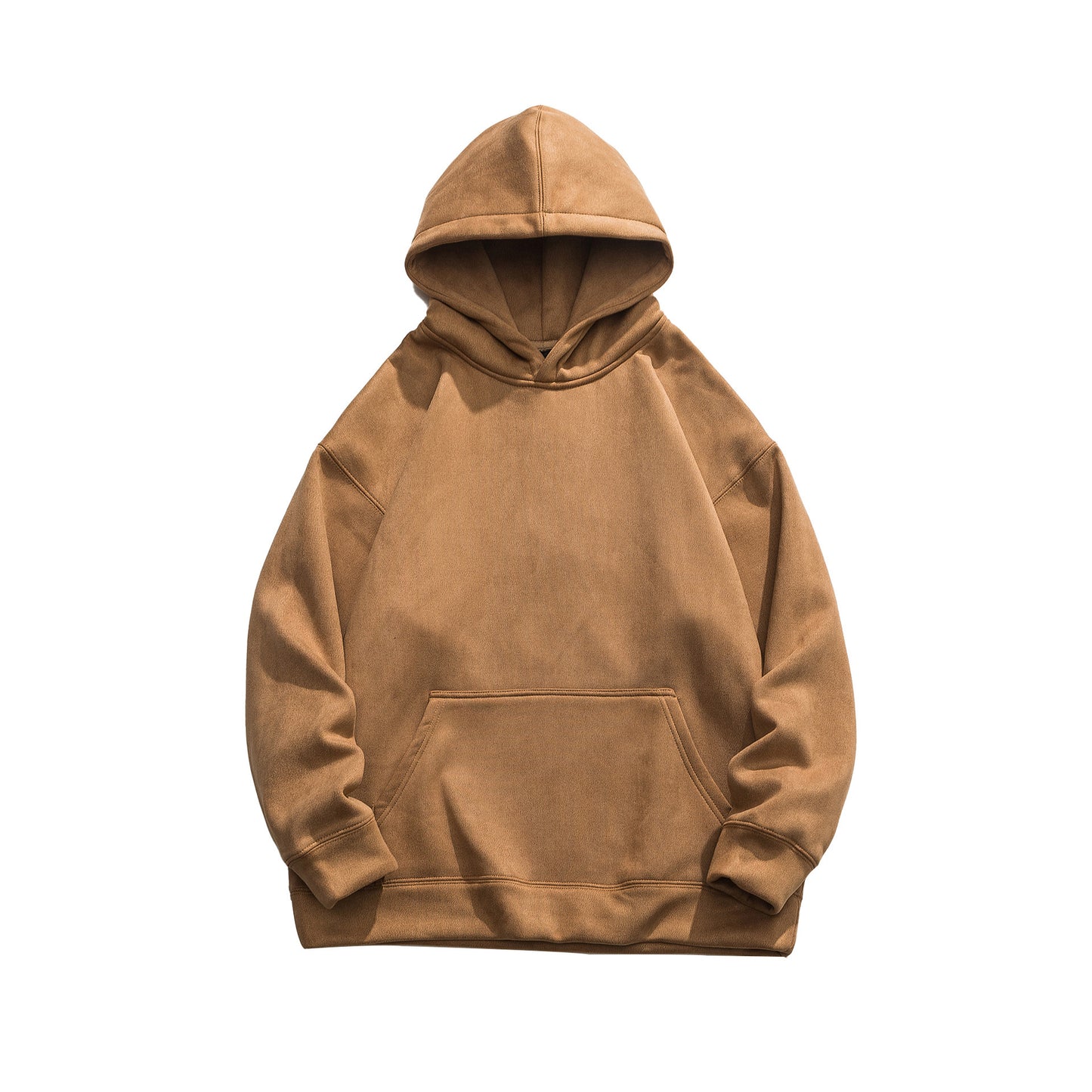 Sixmilude Suede No Hat Rope Hooded Sweater For Men