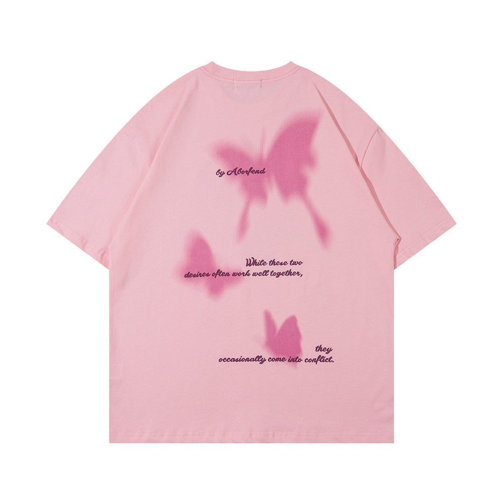 Butterfly Spider Print T-shirt For Men