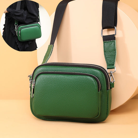 Trendy Fashion Multi-layer unisex Leather Handbag