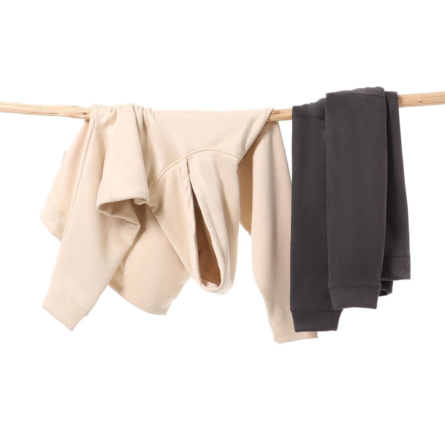 Sixmilude Suede No Hat Rope Hooded Sweater For Men