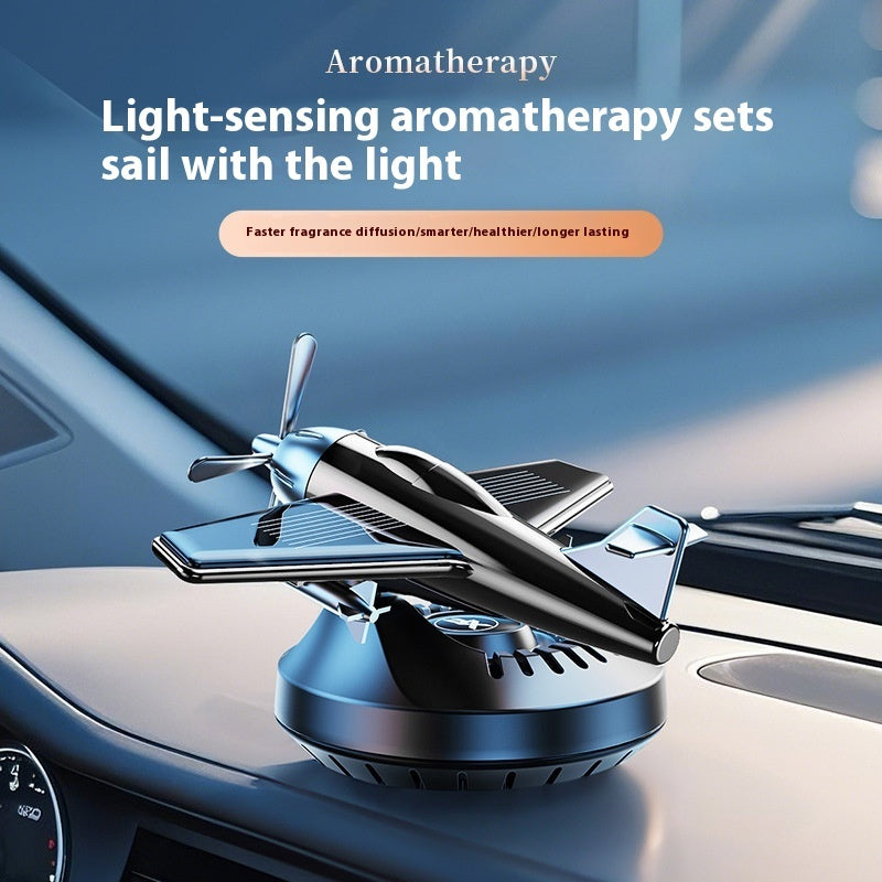 Rotating Solar Power Vehicle Perfume Holder Decoration Ornaments