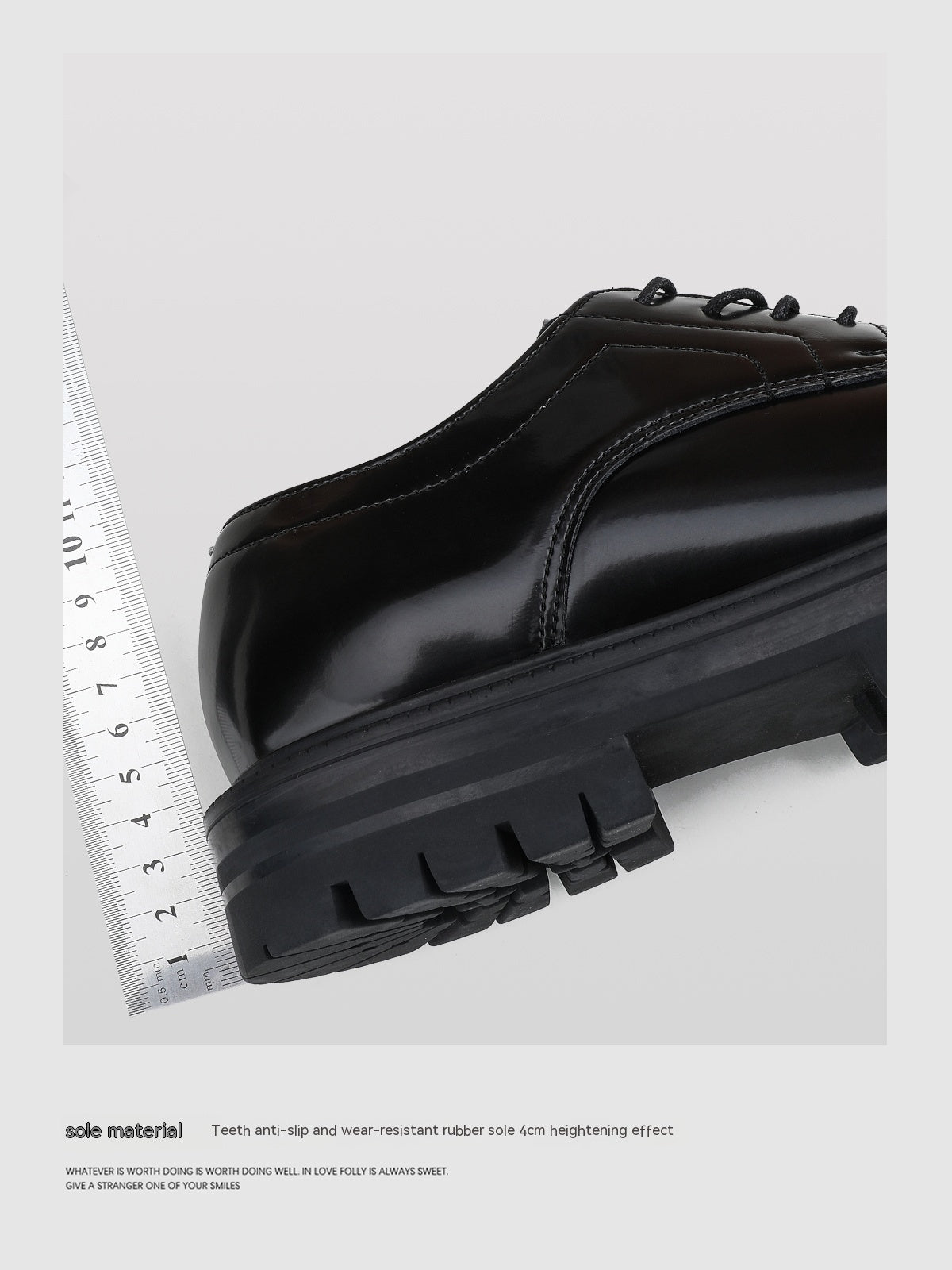 Sixmilude Low Cut Thick Sole Casual Split Toe Leather Shoes