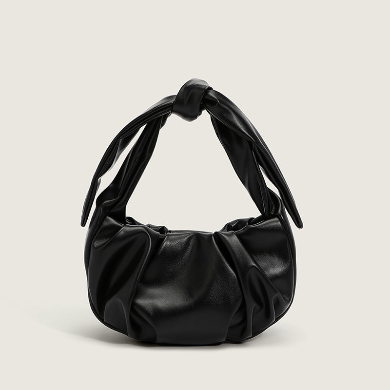 Simple And Niche Design Folds Soft Small Bag New Foreign Style Wild Ins Knotted Underarm Bag Messenger Bag