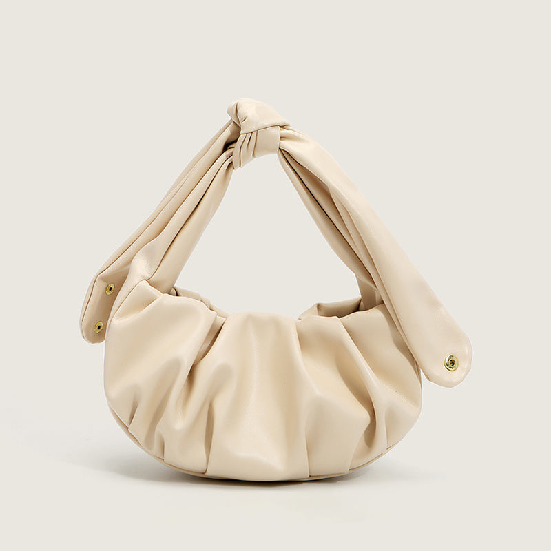 Simple And Niche Design Folds Soft Small Bag New Foreign Style Wild Ins Knotted Underarm Bag Messenger Bag
