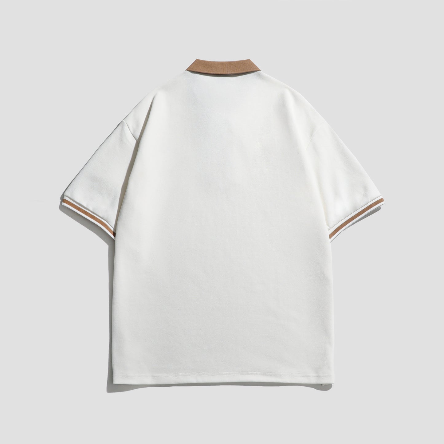 Men’s Contrast Embroidered Cotton Blend T-Shirt – Casual Loose Fit Tee