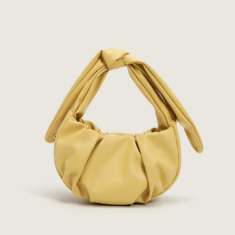 Simple And Niche Design Folds Soft Small Bag New Foreign Style Wild Ins Knotted Underarm Bag Messenger Bag